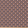Printed Cotton GINZA Eggplant / Pink